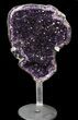 Amethyst Geode With Metal Stand - Super Color #50979-1